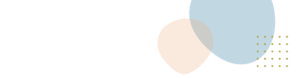 zwei farbige, transparente, leicht überlappende organische Formen überlagert von einem Punktraster